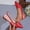 Red, variant on Women's Cute Pointed Toe Slingback Flats Elastic Strap Soft Padded Insole Leather Casual Indoor Outdoor Black 36