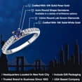 thumbnail image 2 of Gem Stone King 10K Two Tone Gold Blue Created Sapphire and Lab Grown Diamond Engagement Ring for Women | 0.43 Cttw | Round 4MM | Gemstone September Birthstone | Size 5, 2 of 6