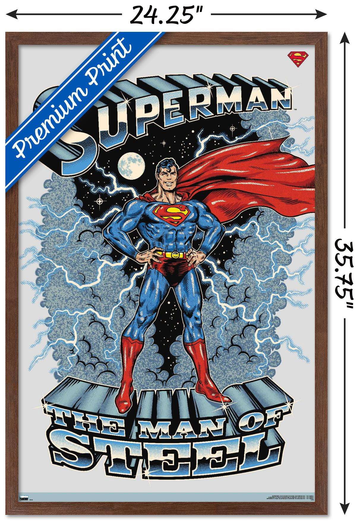 DC Comics Superman - The Man of Steel Wall Poster, 22.375" x 34", Framed