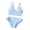 R08-Light Blue, variant on Girls Bikini Swimsuit Set Stylish Two Piece Swimwear For Girls Solid Color Crisscross Bikini Sets Beach Bathing Suit Kids Swimwears 12-13 Years