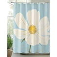 thumbnail image 2 of Shower Curtains Watercolors White Flowers Bath Curtain Daisy Plant Waterproof Bathroom Shower Curtain Set with Hooks Decoration 72 x 84 Inches, 2 of 7