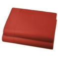thumbnail image 4 of 2-Pack King Flat Sheet Only, Premium Oversized Red Sheets, King Size Top Sheet 112" x 102" Stays Tucked on Deep Pockets, Set of 2 Flat Sheets, Chili Pepper, 4 of 5