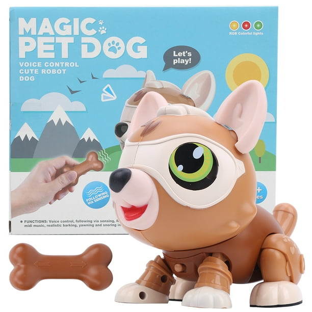 Juguete modelo de perro con sensor inteligente, perro robot con control de voz, juguete electrónico para perro, modelo de perro, juguete diseñado con precisión