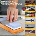 thumbnail image 3 of Premium Knife Sharpening Stone–Whetstone 1000/6000 Grit, Whetstone Knife Sharpener with NonSlip Base, Best Wet Stone Sharpening Kit, Angle Guide, 3 of 8