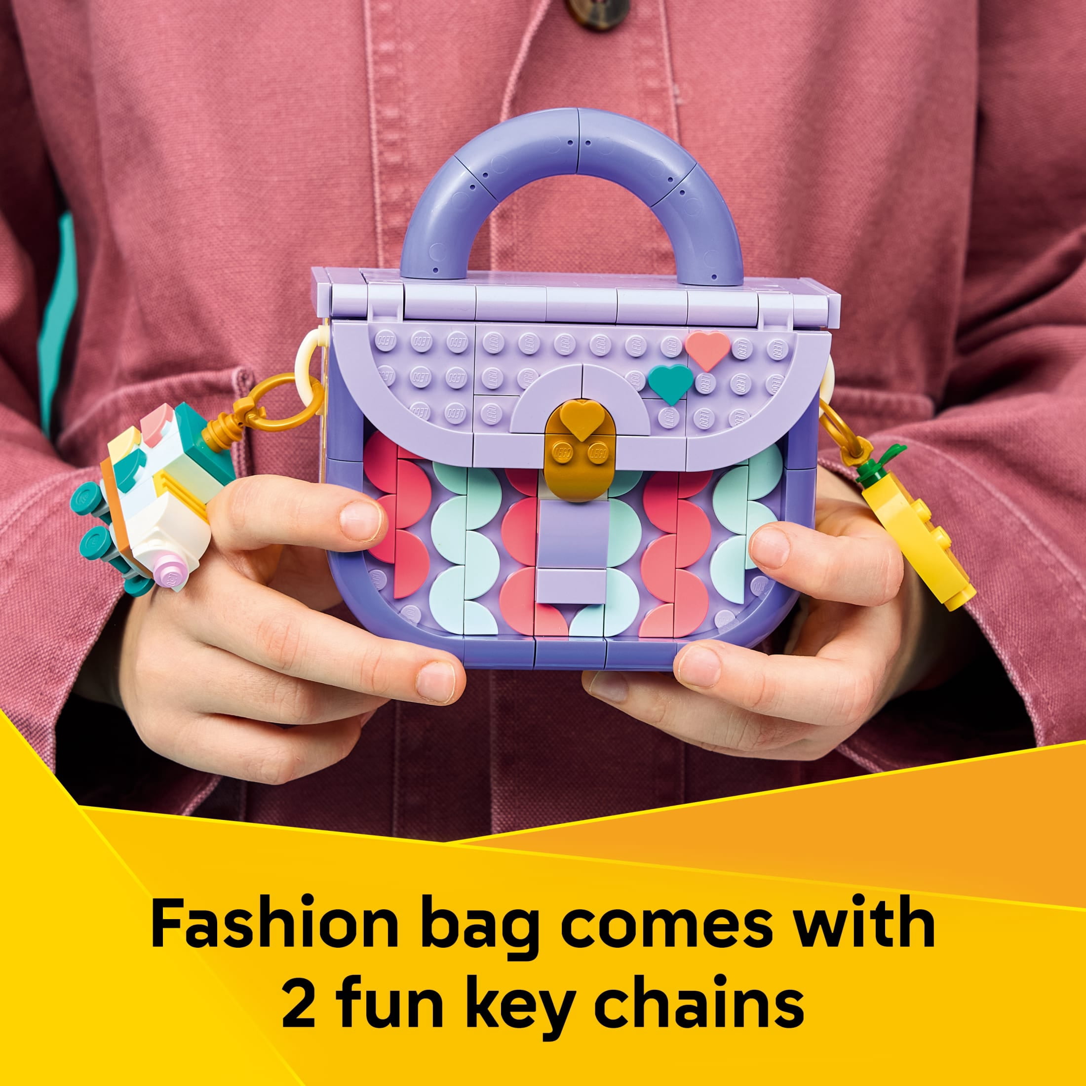 LEGO Creator 3 in 1 Art Fashion Bag with Storage - Building Toy for Girls & Boys, Ages 8+ - Includes 3 Building Options - Kids Bedroom, Book Shelf or Desk Decor - Gift for Birthdays - 31391