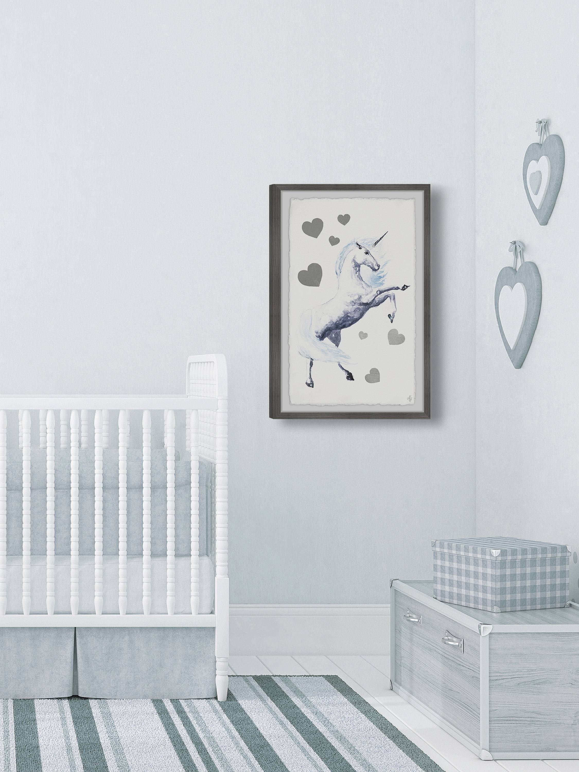 Marmont Hill Lovely Unicorn Framed Wall Art