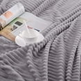 thumbnail image 7 of Sedona House KTBK5003 Jacquard Soft Warm Lightweight Flannel Blanket 60x80 Twin Size Grey, 7 of 7