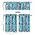 thumbnail image 4 of Kitchen Curtains 36 Inch Short - 3 Panel Set, Mermaid Ocean Underwater Coral Design, Rod Pocket Window Curtain, 100% Polyester, Easy Wash for Farmhouse, Nautical Kitchen, Bathroom, 4 of 4