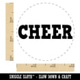 thumbnail image 2 of Cheer Cheerleading Fun Text Self-Inking Rubber Stamp Ink Stamper - Green Ink - Small 3/4 Inch, 2 of 7