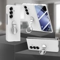 thumbnail image 2 of ELEHOLD Case for Samsung Galaxy Z Fold 7, 360° Ring Stand Shockproof Rigid Plastic Phone Case with Screen Protector,White, 2 of 11