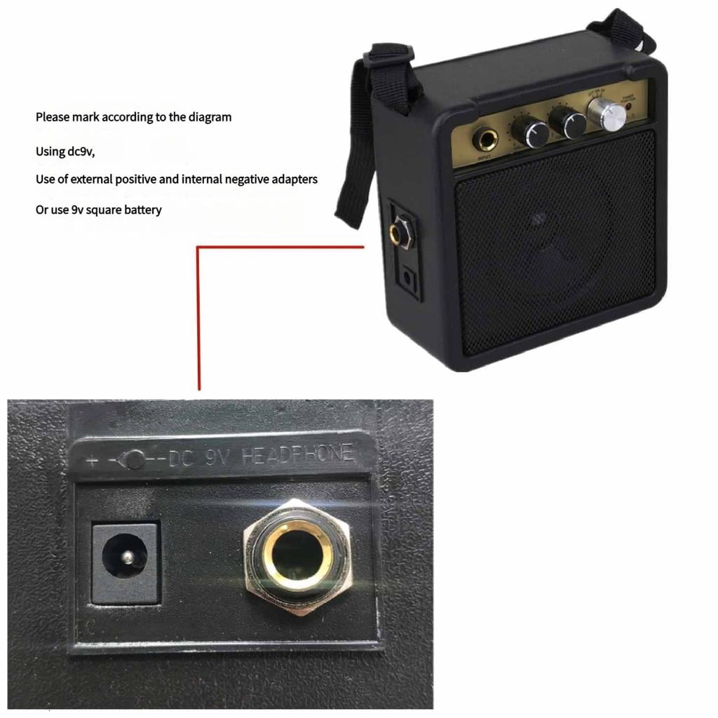 CEORPER Rechargeable Guitar Amp 5W Electric Guitar Amplifier With Hand Strap for Practice