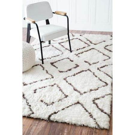 Nuloom Soft And Plush Moroccan Trellis Ivory Brown Rug 9 X 12 Nuloom Soft And Plush Moroccan Trellis Ivory Brown Rug 9 X