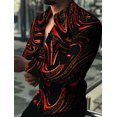 thumbnail image 1 of Patrón de camisa para hombre Patrón de camisa Puños estampados en 3D Ropa de manga larga con botones estampados en 3D para uso diario y festivo, 1 of 6