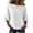 75#White, variant on Tops for Women Dressy Casual Loose 3/4 Sleeve Shirts Lightweight Crewneck Beach Vacation Outfits Wine 2XL