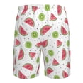 thumbnail image 6 of Kdxio Watermelon And Kiwi Pattern Mens Casual Shorts - Drawstring Summer Beach Sports Shorts for Men, 6 of 9