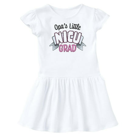 

Inktastic Opa s Little Nicu Grad in Pink with Banner Gift Baby Girl Dress