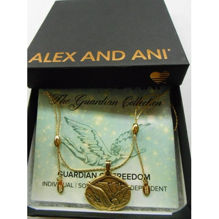 Alex and Ani Guardian of Freedom Rafaelian Gold Expandable Chain Necklace