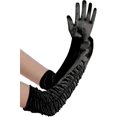 thumbnail image 1 of Long Opera Party 20s Satin Gloves Stretchy Adult Size Elbow Length, 1 of 5