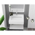Castello USA WallMounted Solid Surface Single Bathroom Sink with Ramp