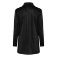 thumbnail image 4 of Women's Single Button Blazer, Tailored Loose Lapel Suit Jacket, Stretch Office Blazer, Casual Suit Jacket, Soft Long Sleeve Blazer Black M, 4 of 5