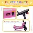 thumbnail image 6 of Xuanlur Electric Scooter for Kids Ages 6-14, Kid and Teen EScooter with Scooter Bell, Rear Brake, Non-Slip Handle, LED Lights, 6.48 Mph Speed, Ride on Toy for Girls, Boys, Pink, 6 of 7
