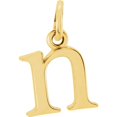 thumbnail image 1 of Precious Stars Unisex 14K Yellow Gold Lowercase N Initial Pendant, 1 of 3