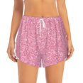 thumbnail image 2 of Fuzoiu Glitter Print Women's Athletic Shorts, Double-Layer Running Shorts with Pocket,Women's Workout Shorts for Yoga, Gym, and Workouts-Large, 2 of 7