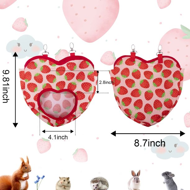 Bolsa de heno para colgar animales, bolsa de alimentación para conejos, bolsa de heno para conejillos de Indias, bolsa de alimentación para animales pequeños para conejos y conejillos de Indias LingWen 9024715535009
