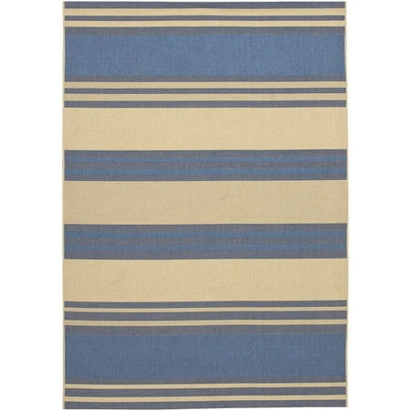Couristan Five Seasons South Padre Blue & Cream Indoor/Outdoor Rug, 2'x3'7'