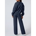 thumbnail image 3 of DOKOTOO Womens Sweatsuits 2 Piece Outfits Oversized Fleece Zip up Long Sleeve Sweatshirt with Wide Leg Sweatpants Tracksuit Lounge Sets, 3 of 10