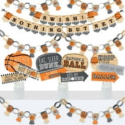 Big Dot of Happiness Nothin' but Net - Basketball - Banner & Photo Booth Decorations - Baby Shower or Birthday Party Supplies Kit - Doterrific Bundle