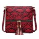 thumbnail image 2 of Bolsa Moda Serpentine Messenger Bag Mujer PU Cuero Hombro Bolso (Rojo) JShteea Para Estrenar, 2 of 7