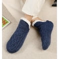 thumbnail image 3 of Unisex Fluffy Fuzzy Warm Slipper Socks for Men Women, Thick Fleece Lined Non-Slip Socks Indoor Floor, 3 of 6