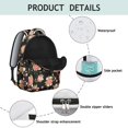 thumbnail image 4 of Pioneer Flower Floral Print Pattern Backpack for School, Cute School Bag with Adjustable Shoulder Straps and Padded Back, 15.3"x11"x7.1", 4 of 5