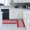 thumbnail image 4 of Kitchen Rug Mat Christmas Reindeer Snowflake Geometric, Set of 2, Anti-Fatigue Non-Skid Washable Kitchen Runner Rugs, Bohemian Red White Soft Comfort Rug for Kitchen, Floor, Front of Sink, Laundry, 4 of 6