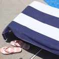 thumbnail image 4 of Cotton Blue Cabana Stripe Standard Size Chaise Lounge Chair Cover by Superior, 4 of 10