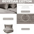 thumbnail image 4 of Superior Egyptian Cotton 400 Thread Count Duvet Cover Set, King/California King, Grey, 4 of 11