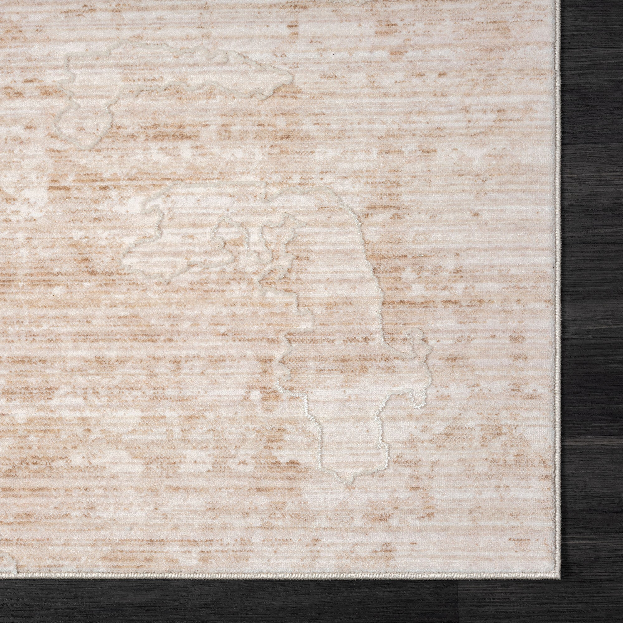 Laddha Home Designs 7.75' x 9.75' Loomed Abstract Rectangular Area Throw Rug - Beige and Cream