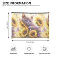 thumbnail image 3 of Cauagu Daisy Sunflower Lazy Cat for Tyvek Makeup Bag,Reusable Travel Cosmetic Bag Women Organizer Toiletry Bag Birthday,Gifts for Women Girlfriend Mom Teacher 6.5’’*8.9’’, 3 of 7