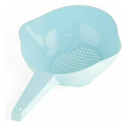Small 1 Quart Colander Strainer with Handle in Light Blue