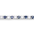 thumbnail image 4 of 6.87 ct. t.w. Blue Sapphire and White Topaz Bracelet in Sterling Silver QJ Model, 4 of 4