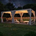 thumbnail image 2 of Richryce 12' x 24' Outdoor Louvered Pergola with Adjustable Aluminum Rainproof Roof, White, 2 of 7