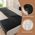 thumbnail image 3 of TOPCHANCES Soft Velvet Couch Covers, Non Slip Corner Sofa Cover Protector Mat, Pet Sofa Mat, 2-Piece Couch Covers Set for L Shape Sectional, Black Gray, Size S, 3 of 9