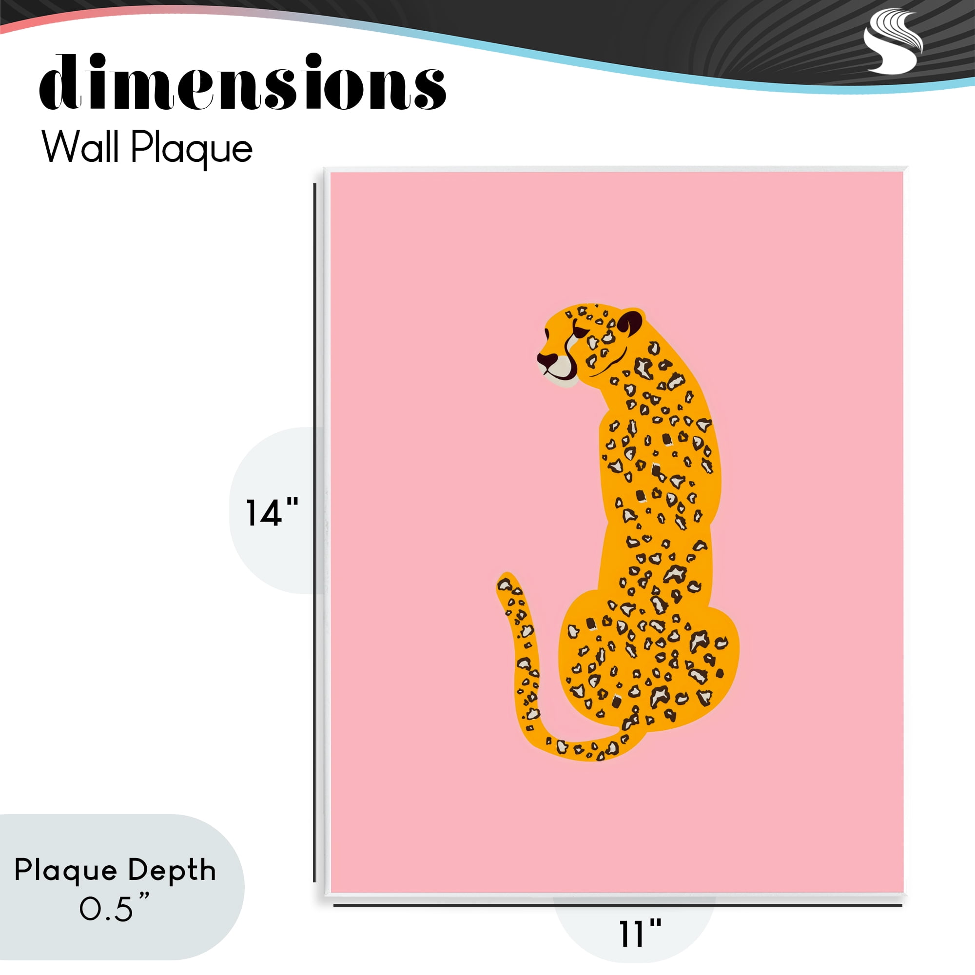 Stupell Industries Yellow Jaguar on Pink Wall Plaque Art, design by Creative Studio