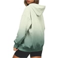 thumbnail image 4 of HAPIMO Gradient Sweatshirt for Women Pocket Drawstring Pullover Tops Solid Color Long Sleeve Relaxed Fit Womens Hoodie Sweatshirt Teen Girls Clothes Green, 4 of 6