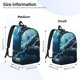 thumbnail image 2 of Disketp 3D Realistic Shark Mochila de Lona Estampada, Mochila Escolar de Viaje Ligera para Estudiantes y Portátil-Medium, 2 of 5
