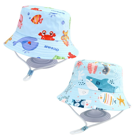 TELOLY 2Pcs Baby Sun Hat,Exquisite Design Toddler Sun Hat,Comfortable and Breathable Infant Sun Hat,Colormixing1