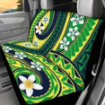 thumbnail image 2 of POLERO Car Back Seat Covers for Auto Interior Automotive, Tribal Plumeria Floral 2 Pack Car Rear Seat Protectors Protects Against Dirt Easy to Install, 2 of 4