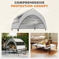 thumbnail image 4 of PawHut Elevated Dog Bed, Portable Raised Pet Bed with Removable Canopy, Cooling Pad, Storage Bag, Outside Pet Cot for Large Dogs, 42" x 30" x 37", 4 of 9