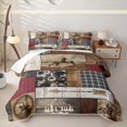 thumbnail image 2 of Erosebridal Vintage Farm Horseshoe Quilt King,Rustic Western Cowboy Retro Boho Exotic Style King Coverlet Set,3-Piece, 2 of 7